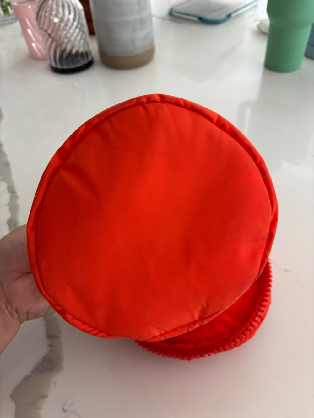 DAGNE DOVER MILA Bright Orange Large Size Toiletry Bag - Picture 6 of 6